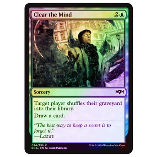 Magic The Gathering - Ravnica Allegiance - Clear the Mind - 34/273 (Foil)