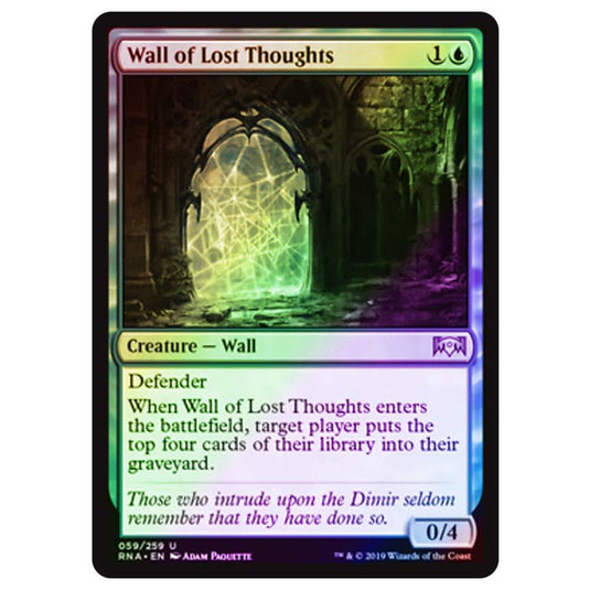 Magic The Gathering - Ravnica Allegiance - Wall of Lost Thoughts - 59/273 (Foil)