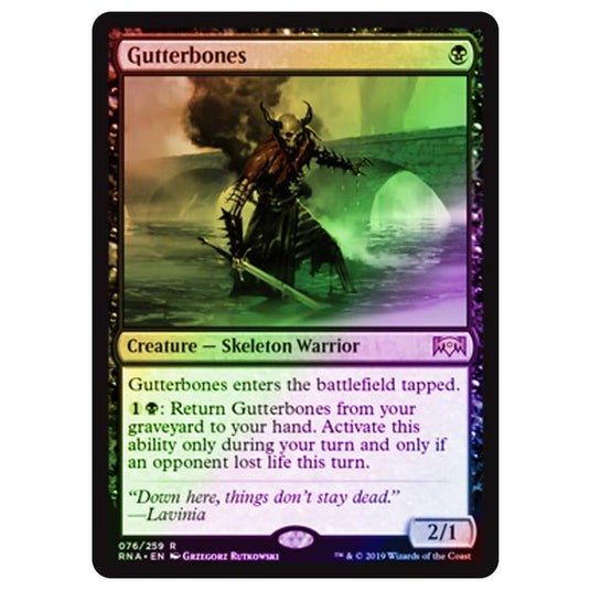 Magic The Gathering - Ravnica Allegiance - Gutterbones - 76/273 (Foil)