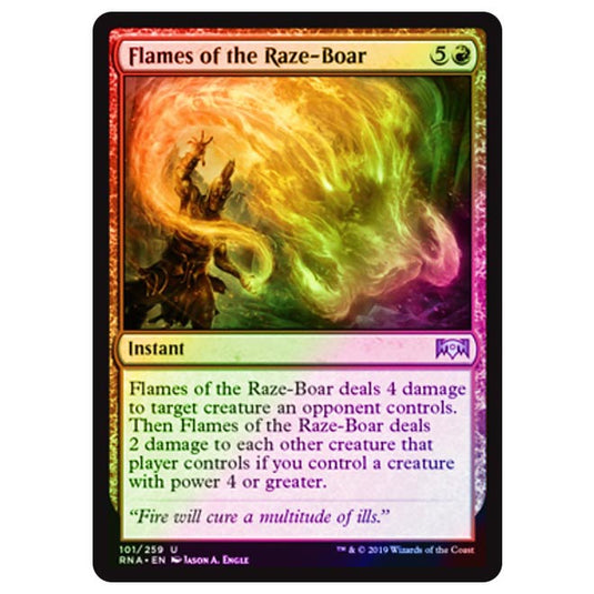 Magic The Gathering - Ravnica Allegiance - Flames of the Raze-Boar - 101/273 (Foil)