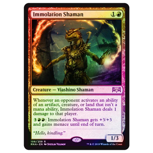 Magic The Gathering - Ravnica Allegiance - Immolation Shaman - 106/273 (Foil)