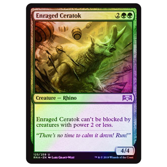 Magic The Gathering - Ravnica Allegiance - Enraged Ceratok - 125/273 (Foil)