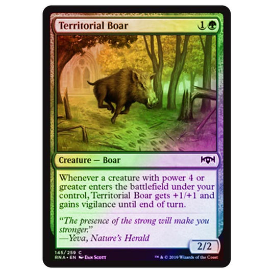 Magic The Gathering - Ravnica Allegiance - Territorial Boar - 145/273 (Foil)