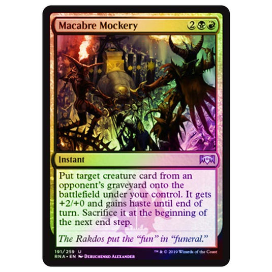 Magic The Gathering - Ravnica Allegiance - Macabre Mockery - 191/273 (Foil)