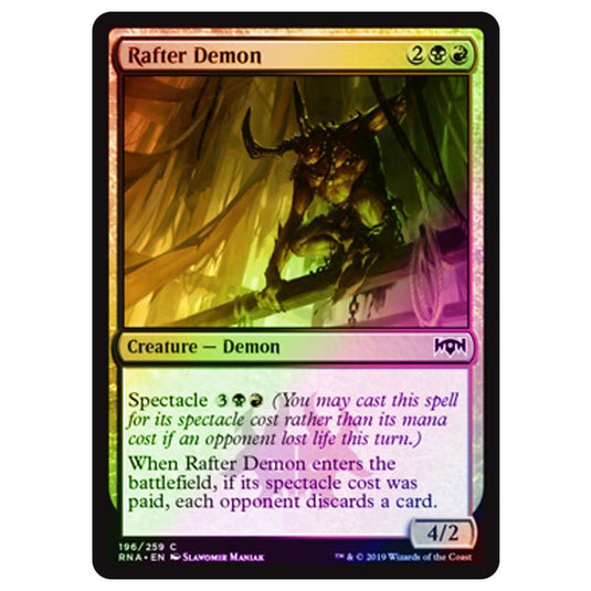 Magic The Gathering - Ravnica Allegiance - Rafter Demon - 196/273 (Foil)