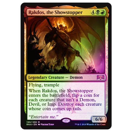 Magic The Gathering - Ravnica Allegiance - Rakdos, the Showstopper - 199/273 (Foil)