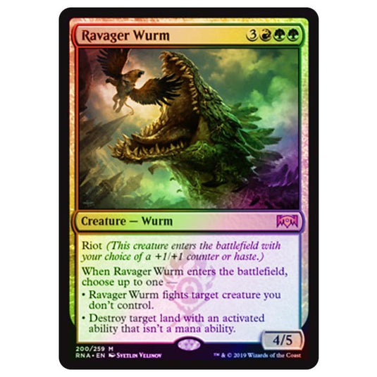 Magic The Gathering - Ravnica Allegiance - Ravager Wurm - 200/273 (Foil)