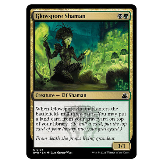 Magic The Gathering - Ravnica Remastered - Glowspore Shaman - 0184