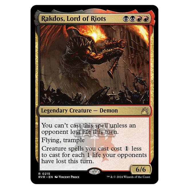 Mtg Rakdos Riot Magic The Gathering - Ravnica Remastered - Rakdos, Lord of Riots - 021