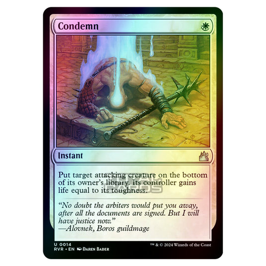 Magic The Gathering - Ravnica Remastered - Condemn - 0014 (Foil)