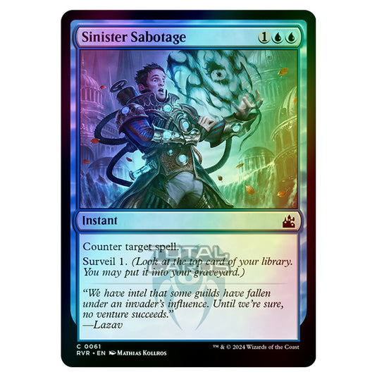 Magic The Gathering - Ravnica Remastered - Sinister Sabotage - 0061 (Foil)