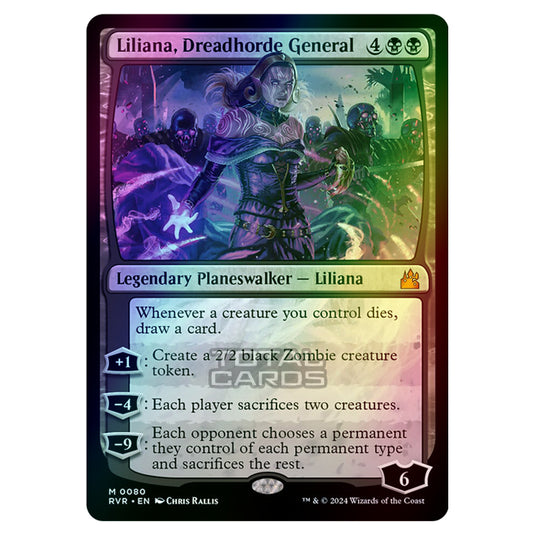 Magic The Gathering - Ravnica Remastered - Liliana, Dreadhorde General - 0080 (Foil)