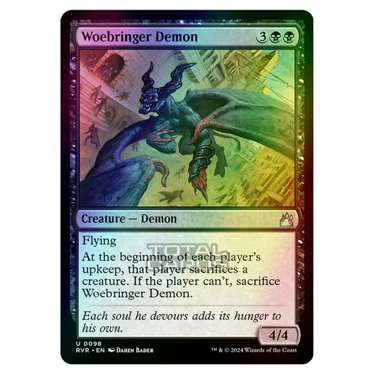 Magic The Gathering - Ravnica Remastered - Woebringer Demon - 0098 (Foil)