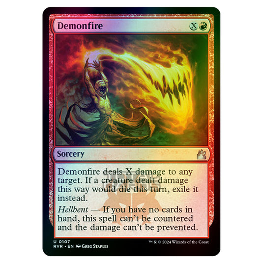 Magic The Gathering - Ravnica Remastered - Demonfire - 0107 (Foil)