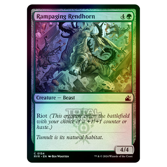 Magic The Gathering - Ravnica Remastered - Rampaging Rendhorn - 0154 (Foil)