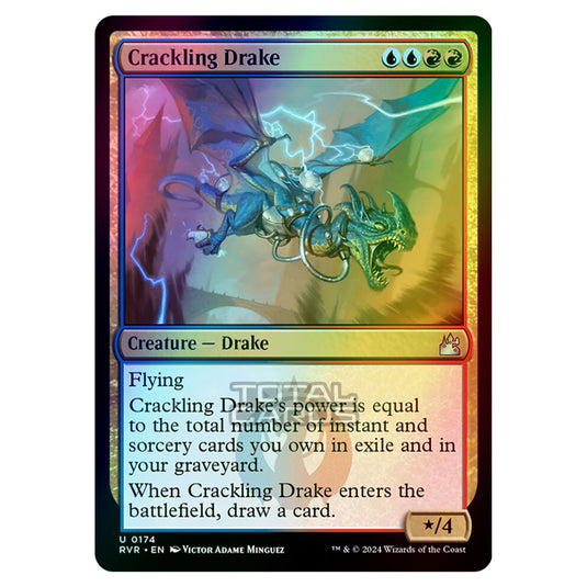 Magic The Gathering - Ravnica Remastered - Crackling Drake - 0174 (Foil)