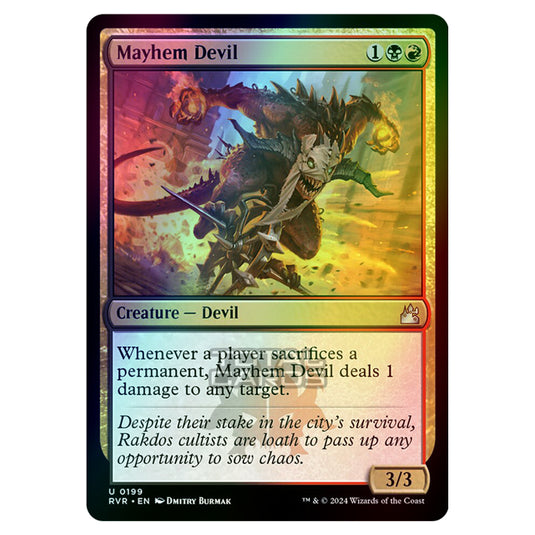 Magic The Gathering - Ravnica Remastered - Mayhem Devil - 0199 (Foil)