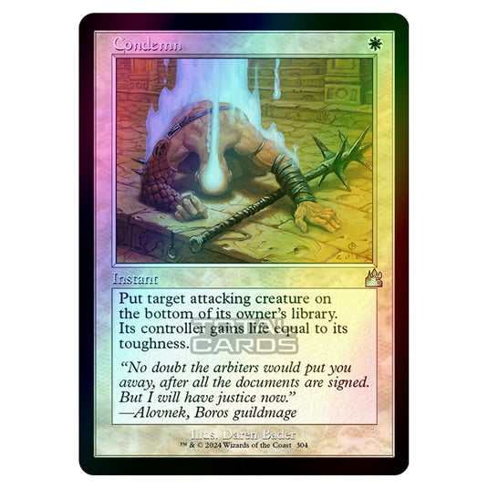 Magic The Gathering - Ravnica Remastered - Condemn - 0304 (Foil)