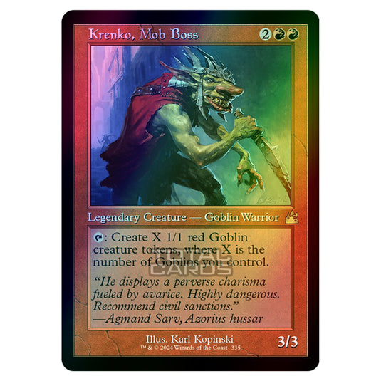 Magic The Gathering - Ravnica Remastered - Krenko, Mob Boss - 0335 (Fo Magic The Gathering - Ravnica Remastered - Krenko, Mob Boss - 0335 (Fo