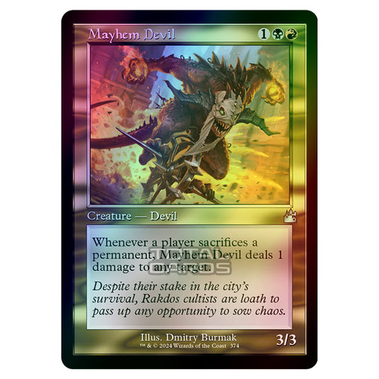 Magic The Gathering - Ravnica Remastered - Mayhem Devil - 0374 (Foil)