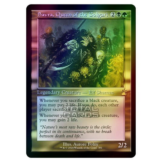 Magic The Gathering - Ravnica Remastered - Savra, Queen of the Golgari - 0381 (Foil)