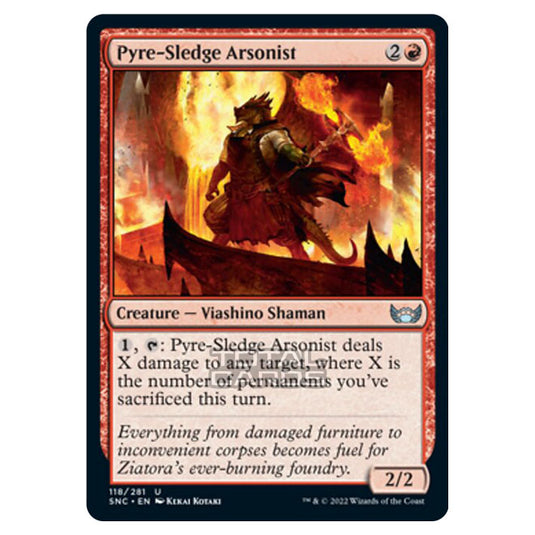 Magic The Gathering - Streets of New Capenna - Pyre-Sledge Arsonist - 118/281