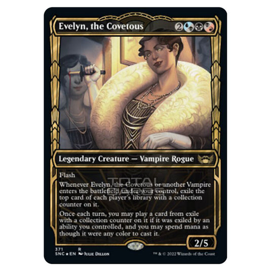 Magic The Gathering - Streets of New Capenna - Evelyn, the Covetous - 371/281 (Guilded Foil)