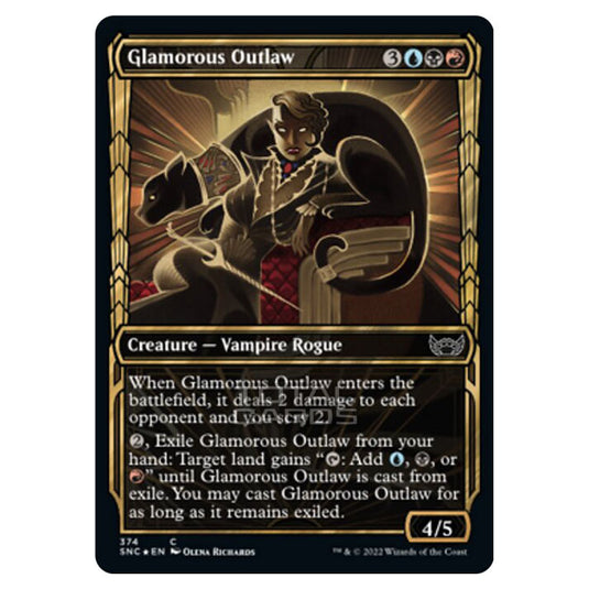 Magic The Gathering - Streets of New Capenna - Glamorous Outlaw - 374/281 (Guilded Foil)