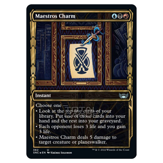 Magic The Gathering - Streets of New Capenna - Maestros Charm - 382/281 (Guilded Foil)