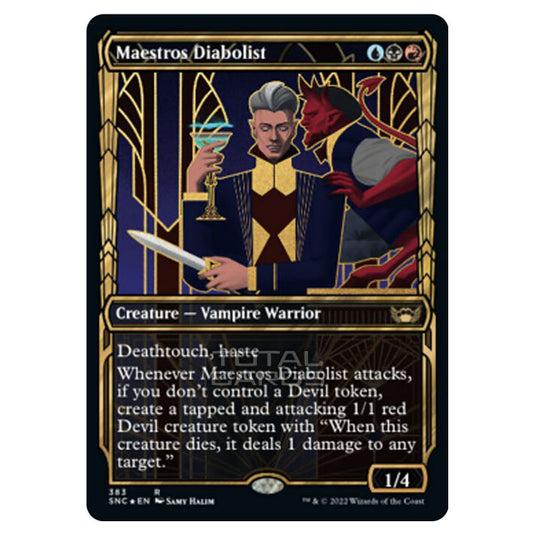 Magic The Gathering - Streets of New Capenna - Maestros Diabolist - 383/281 (Guilded Foil)