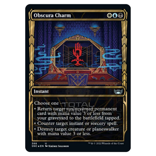 Magic The Gathering - Streets of New Capenna - Obscura Charm - 388/281 (Guilded Foil)