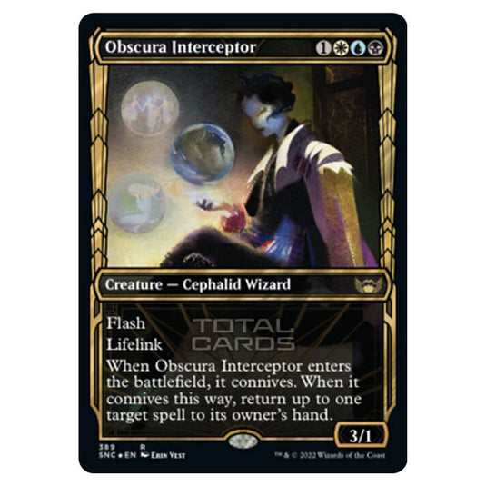 Magic The Gathering - Streets of New Capenna - Obscura Interceptor - 389/281 (Guilded Foil)