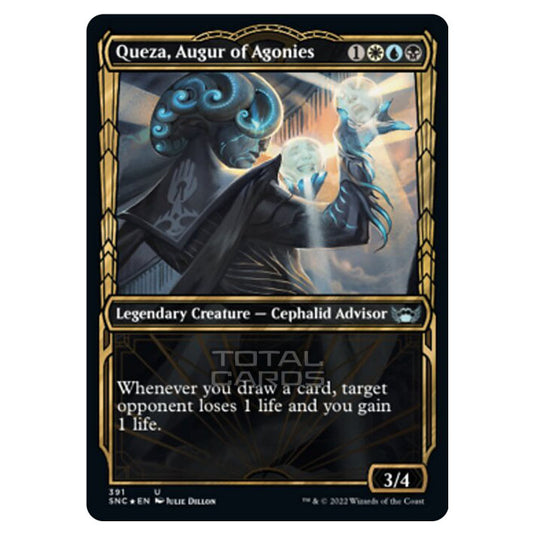 Magic The Gathering - Streets of New Capenna - Queza, Augur of Agonies - 391/281 (Guilded Foil)