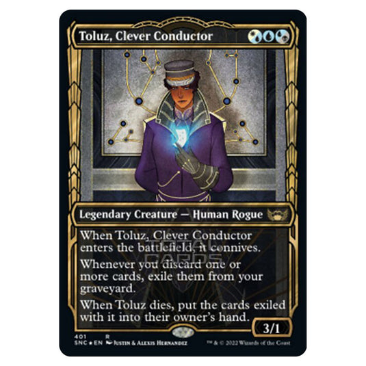 Magic The Gathering - Streets of New Capenna - Toluz, Clever Conductor - 401/281 (Guilded Foil)