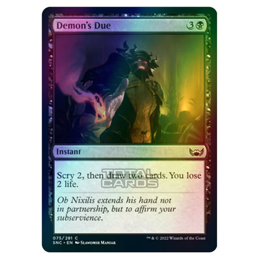 Magic The Gathering - Streets of New Capenna - Demon's Due - 75/281 (Foil)