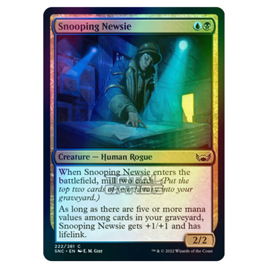 Magic The Gathering - Streets of New Capenna - Snooping Newsie - 222/281 (Foil)