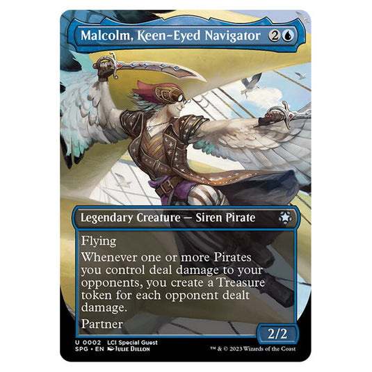 Malcolm, Keen-Eyed Navigator 0002 card from the Magic The Gathering set The Lost Caverns of Ixalan - Special Guests