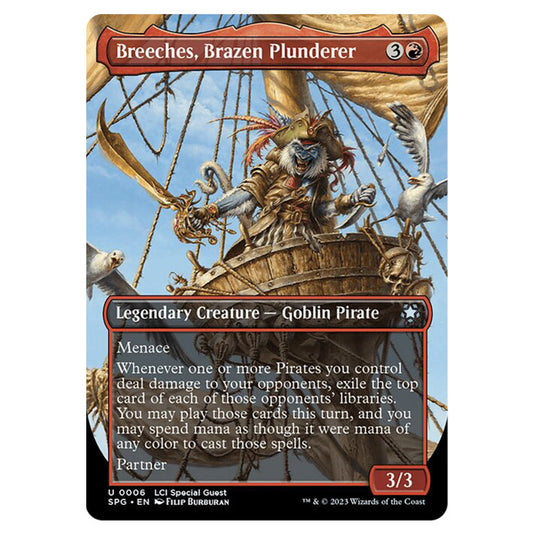 Breeches, Brazen Plunderer 0006 card from the Magic The Gathering set The Lost Caverns of Ixalan - Special Guests