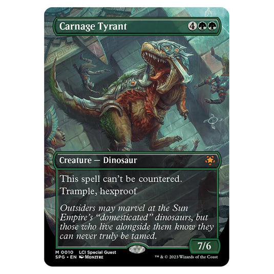 Carnage Tyrant 0010 card from the Magic The Gathering set The Lost Caverns of Ixalan - Special Guests