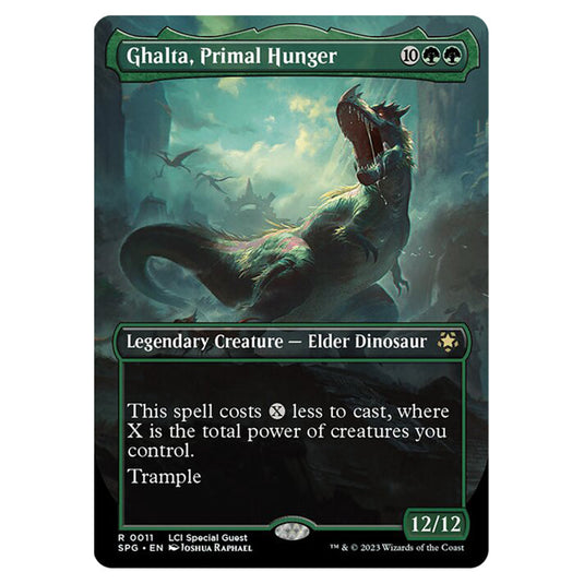 Ghalta, Primal Hunger 0011 card from the Magic The Gathering set The Lost Caverns of Ixalan - Special Guests