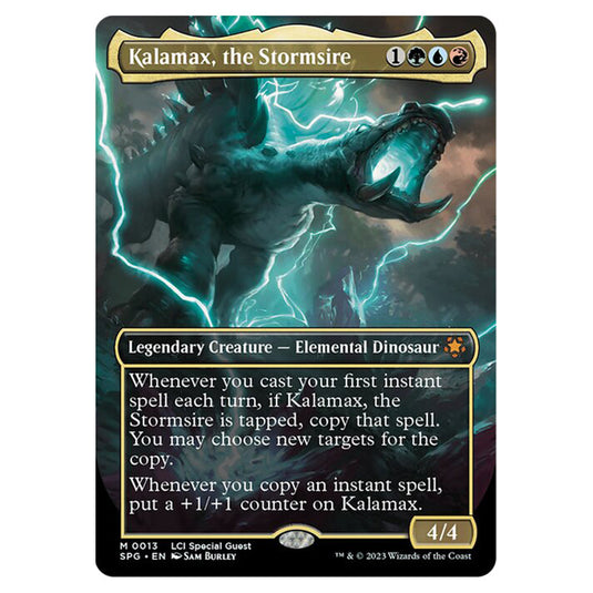 Kalamax, the Stormsire 0013 card from the Magic The Gathering set The Lost Caverns of Ixalan - Special Guests