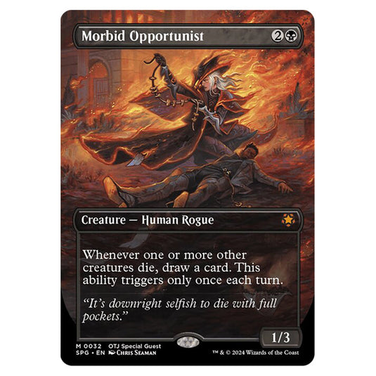 Morbid Opportunist 0032 card from the Magic The Gathering set Outlaws of Thunder Junction - Special Guests