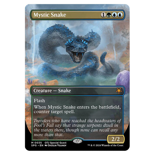 Mystic Snake 0035 card from the Magic The Gathering set Outlaws of Thunder Junction - Special Guests