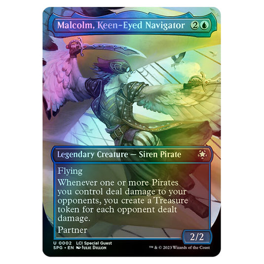 Malcolm, Keen-Eyed Navigator 0002 card from the Magic The Gathering set The Lost Caverns of Ixalan - Special Guests