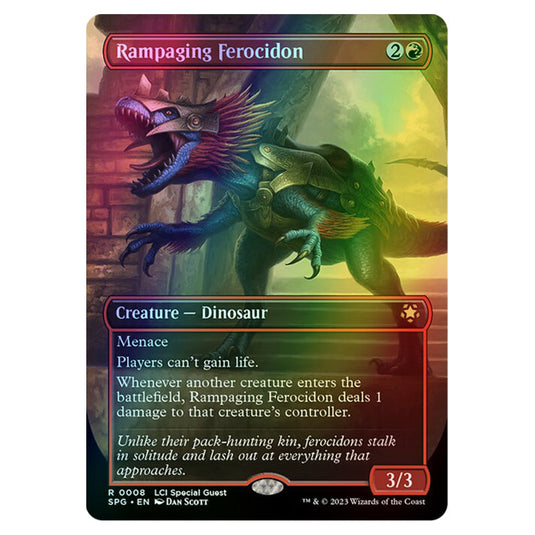 Rampaging Ferocidon 0008 card from the Magic The Gathering set The Lost Caverns of Ixalan - Special Guests