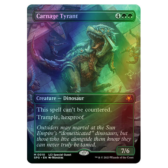 Carnage Tyrant 0010 card from the Magic The Gathering set The Lost Caverns of Ixalan - Special Guests