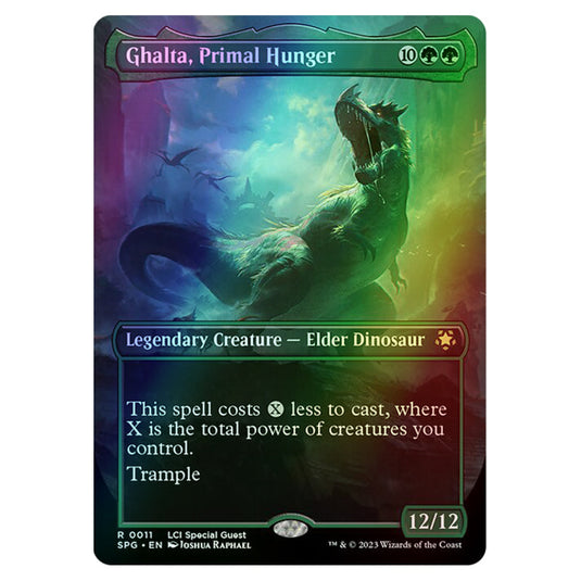 Ghalta, Primal Hunger 0011 card from the Magic The Gathering set The Lost Caverns of Ixalan - Special Guests