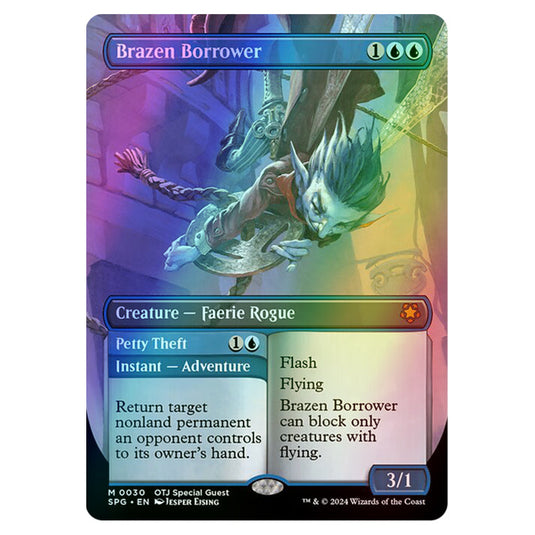 Brazen Borrower // Petty Theft 0030 card from the Magic The Gathering set Outlaws of Thunder Junction - Special Guests