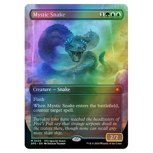 Mystic Snake 0035 card from the Magic The Gathering set Outlaws of Thunder Junction - Special Guests