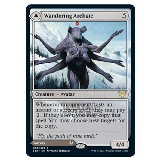 Magic The Gathering - Strixhaven - Wandering Archaic // Explore the Vastlands - 6/275